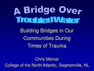 Building Bridges in Our Communities During Times of Trauma