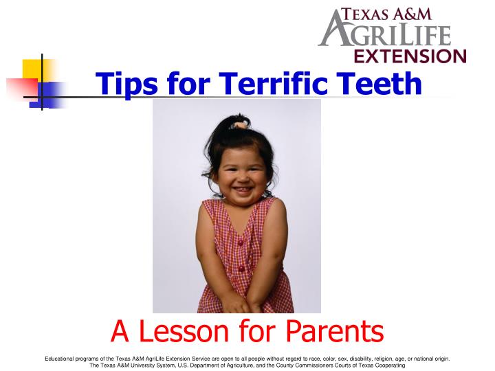tips for terrific teeth