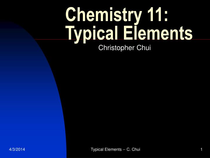 chemistry 11 typical elements