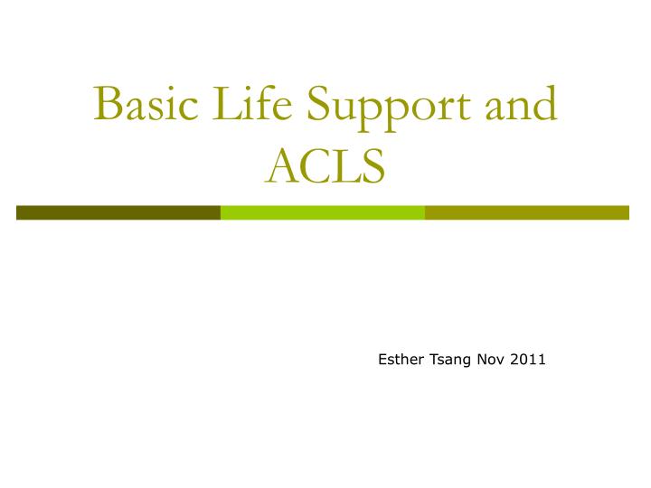 basic life support and acls
