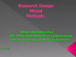 Research Design Mixed Methods