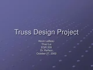 Truss Design Project