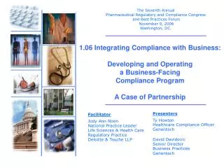1.06 Integrating Compliance with Business: Developing and Operating a Business-Facing Compliance Program A Case of Par