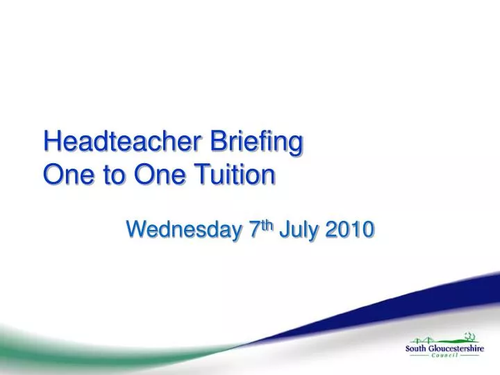 headteacher briefing one to one tuition