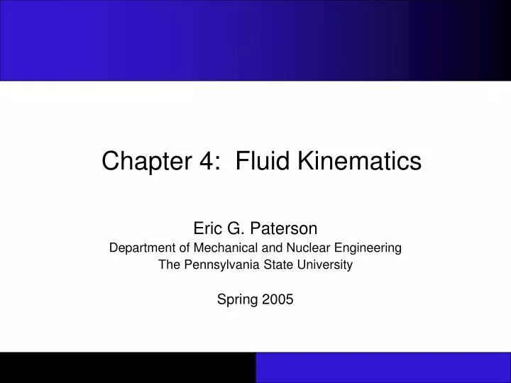 chapter 4 fluid kinematics