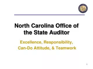 North Carolina Office of the State Auditor