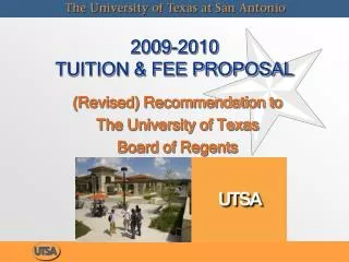2009-2010 TUITION &amp; FEE PROPOSAL