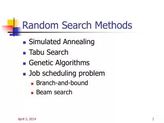 Random Search Methods