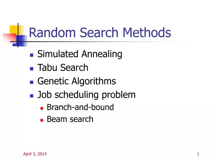 random search methods