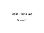 Blood Typing Lab - slide 1