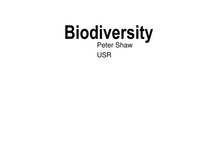 biodiversity