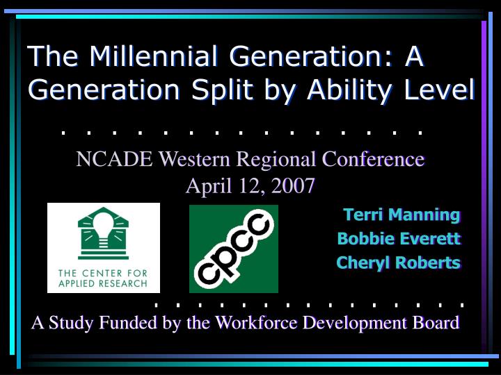 the millennial generation a generation split by ability level