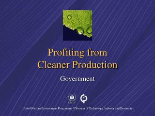 Profiting from Cleaner Production