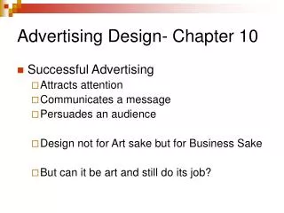 Advertising Design- Chapter 10