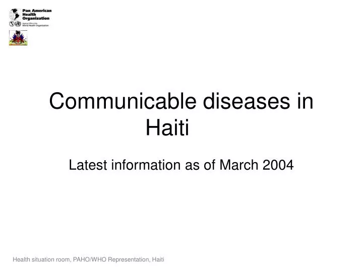 communicable diseases in haiti