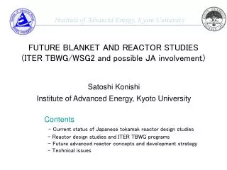 Satoshi Konishi Institute of Advanced Energy, Kyoto University
