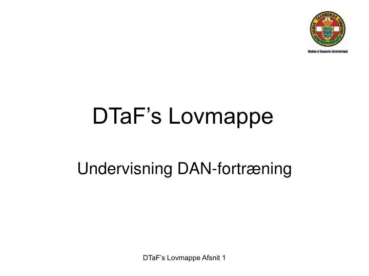 dtaf s lovmappe