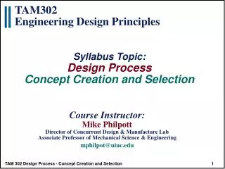 TAM302 Engineering Design Principles