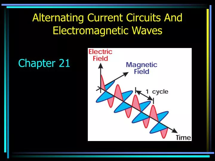 alternating current circuits and electromagnetic waves