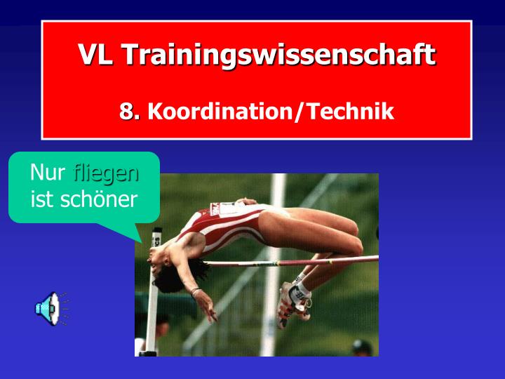 vl trainingswissenschaft 8 koordination technik