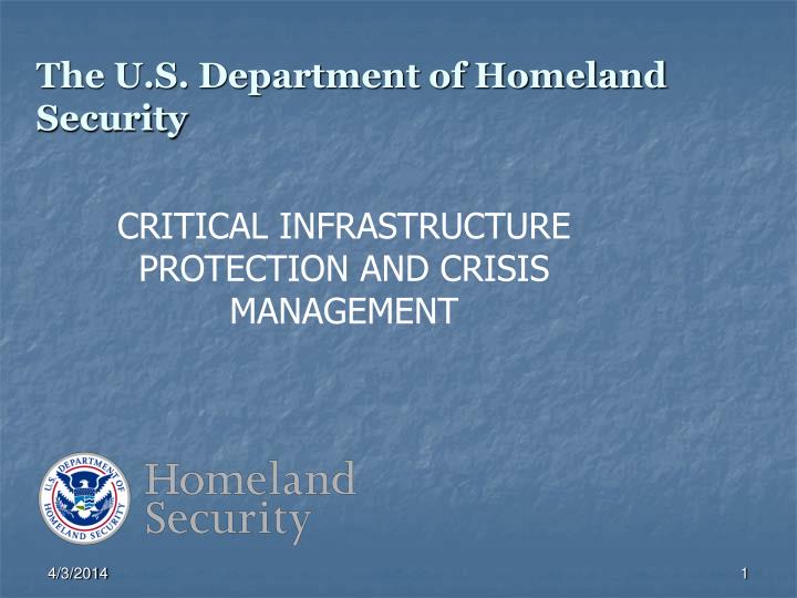 the u s department of homeland security