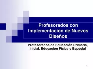 profesorados con implementaci n de nuevos dise os