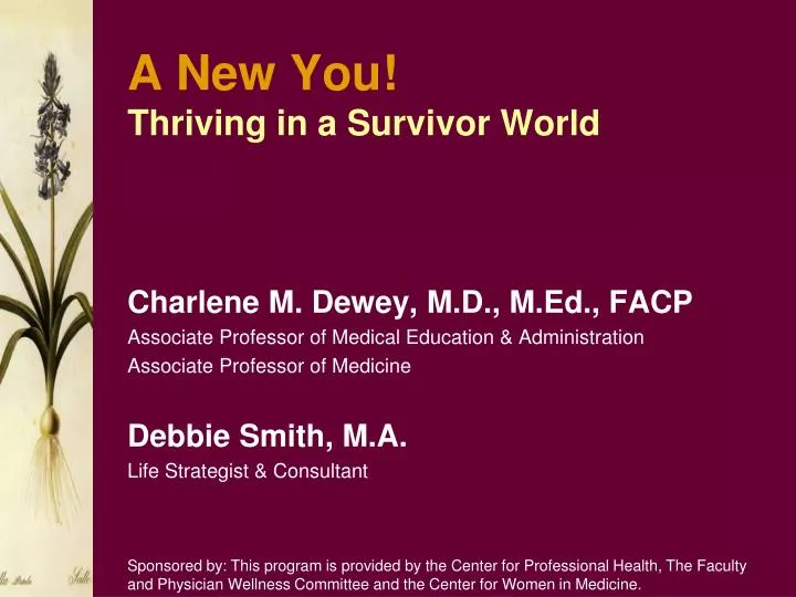 a new you thriving in a survivor world