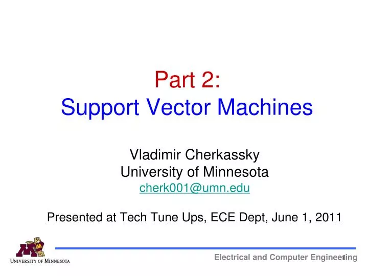 part 2 support vector machines