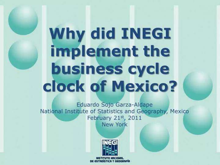 why did inegi implement the business cycle clock of mexico