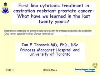 First line cytotoxic treatment in castration resistant prostate cancer: What have we learned in the last twenty years?