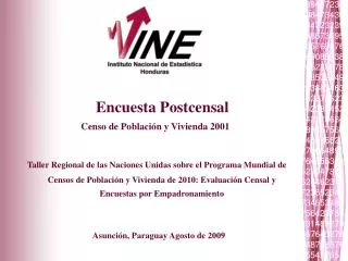 Encuesta Postcensal Censo de Población y Vivienda 2001