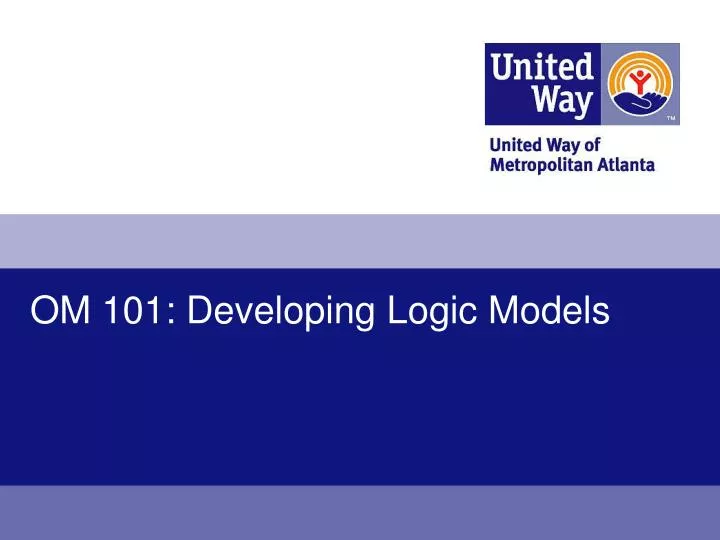 om 101 developing logic models