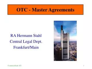 OTC - Master Agreements