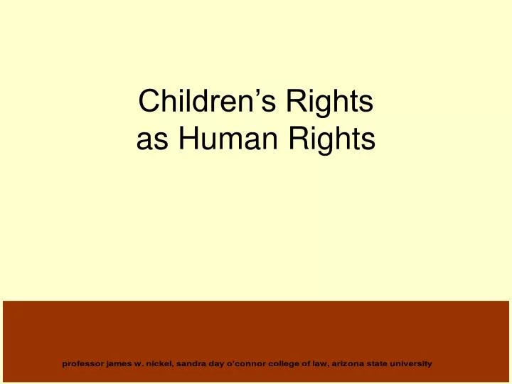 children s rights as human rights