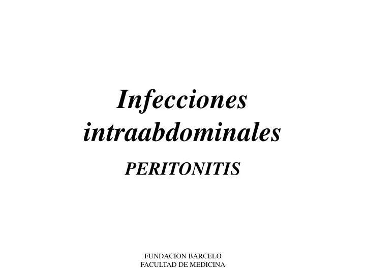 infecciones intraabdominales