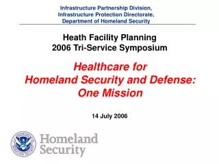 Infrastructure Partnership Division, Infrastructure Protection Directorate, Department of Homeland Security