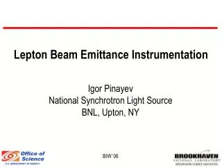 Lepton Beam Emittance Instrumentation