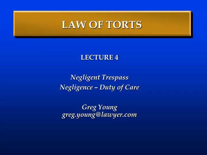 law of torts