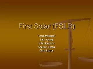 First Solar (FSLR)