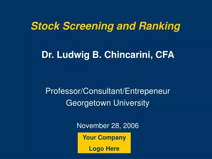 stock screening and ranking