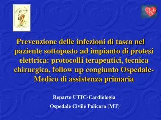 Reparto UTIC-Cardiologia Ospedale Civile Policoro (MT)