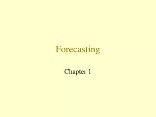 forecasting