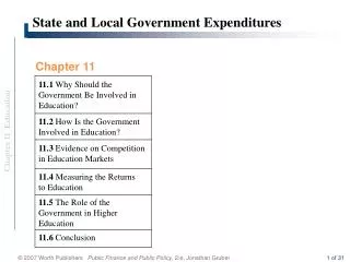 State and Local Government Expenditures