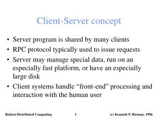 Client-Server concept
