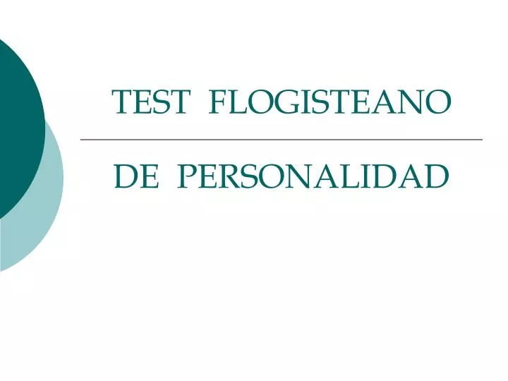 test flogisteano de personalidad