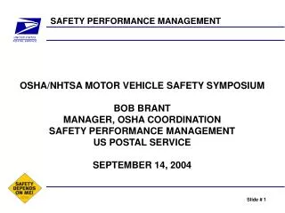 SAFETY PERFORMANCE MANAGEMENT