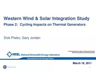 Western Wind &amp; Solar Integration Study Phase 2: Cycling Impacts on Thermal Generators