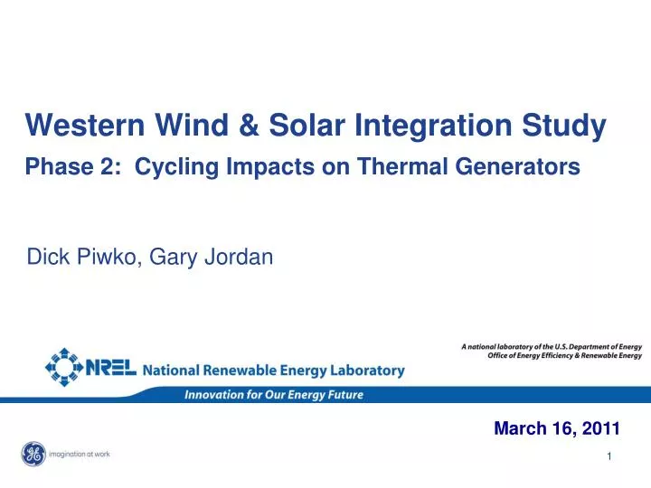 western wind solar integration study phase 2 cycling impacts on thermal generators