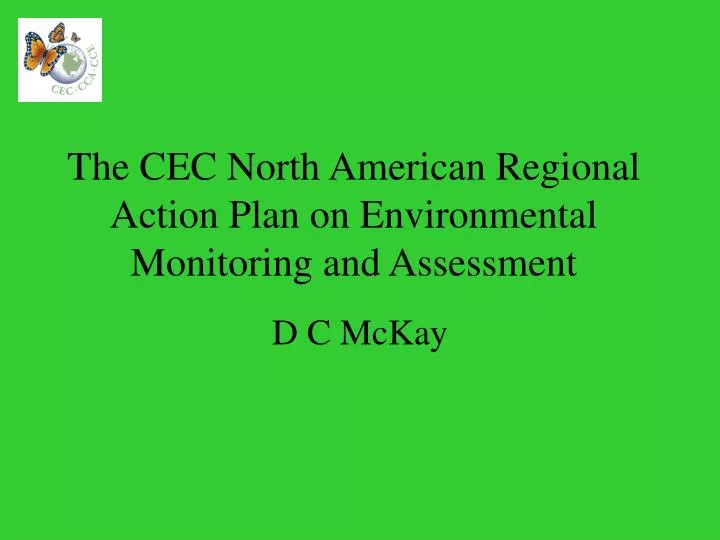 the cec north american regional action plan on environmental monitoring and assessment
