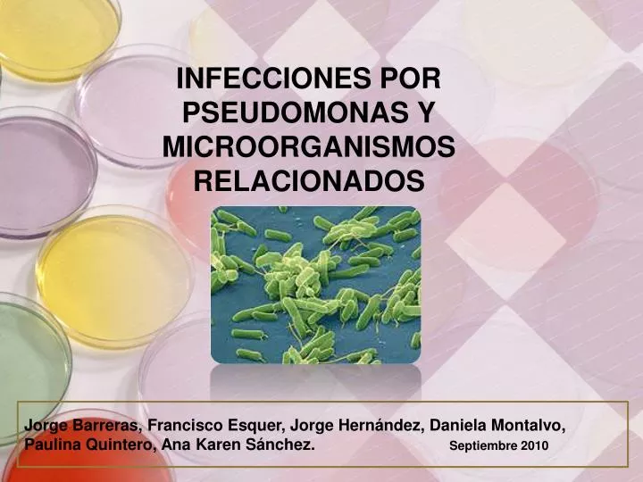 infecciones por pseudomonas y microorganismos relacionados